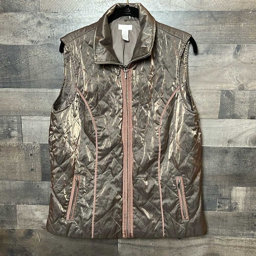 Pretty Shiny Brown Chico’s Vest